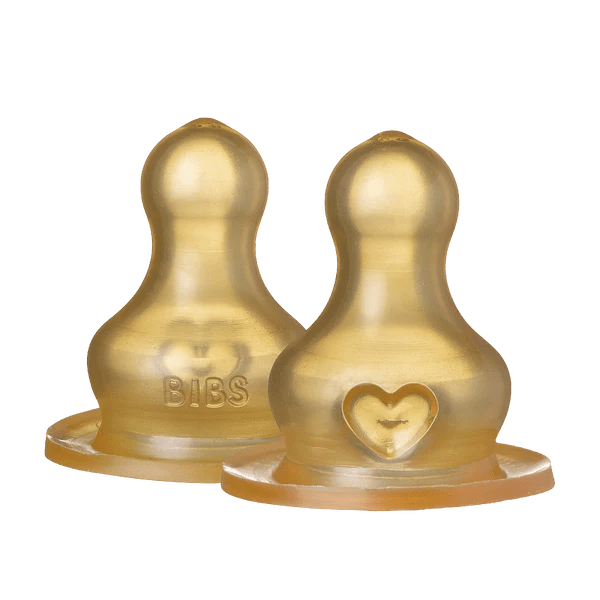 BIBS Bottle Nipple Latex 2 PK Medium Flow - Nest and Sprout - BIBS