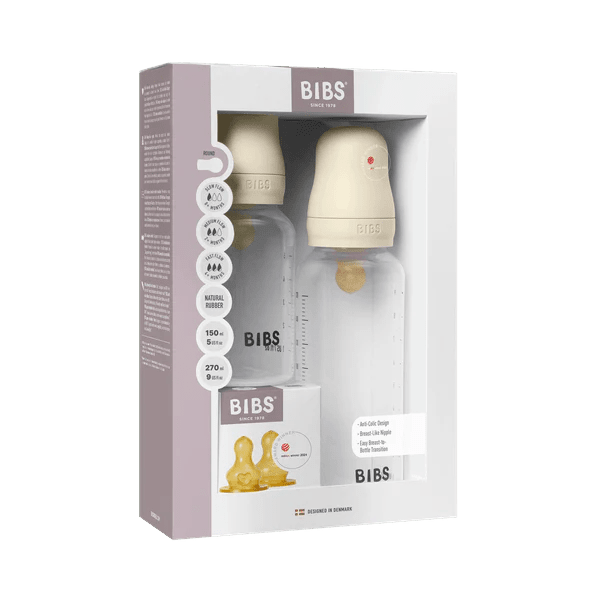BIBS Grow and Flow Plastic Bottle Set | Latex - Nest and Sprout - BIBS