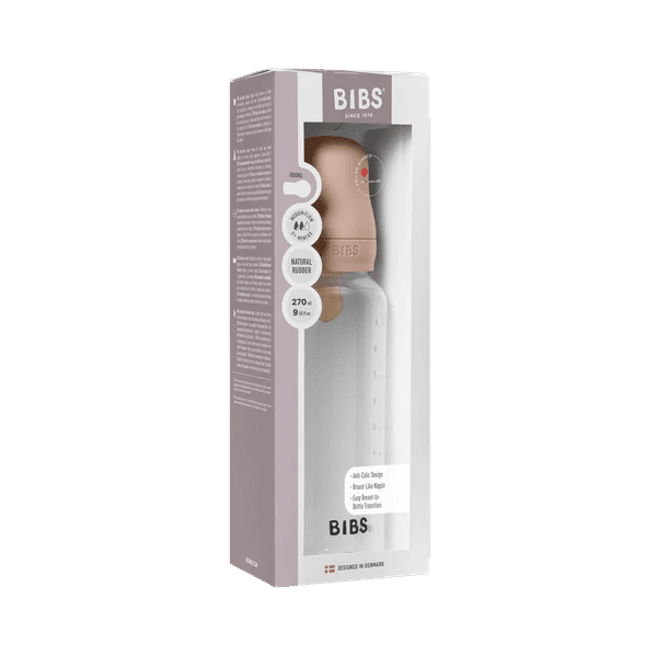 BIBS 270mL Plastic Baby Bottle | Medium Flow Latex Nipple - Nest and Sprout - BIBS