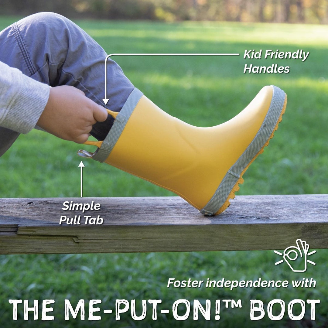 Jan & Jul Puddle - Dry Rain Boots (Handle) - Big Trucks - Nest and Sprout - Jan & Jul