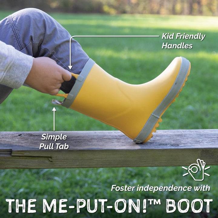 Jan & Jul Puddle - Dry Rain Boots (Handle) - Big Trucks - Nest and Sprout - Jan & Jul