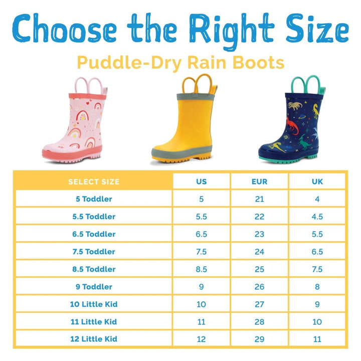 Jan & Jul Puddle - Dry Rain Boots (Handle) - Big Trucks - Nest and Sprout - Jan & Jul
