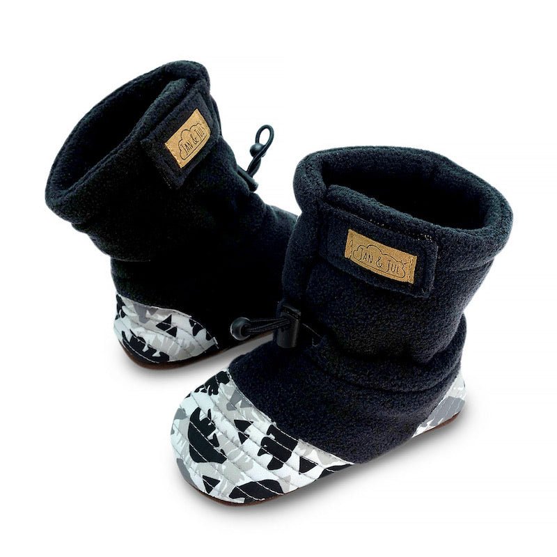 Jan & Jul Stay-Put Cozy Booties - Black