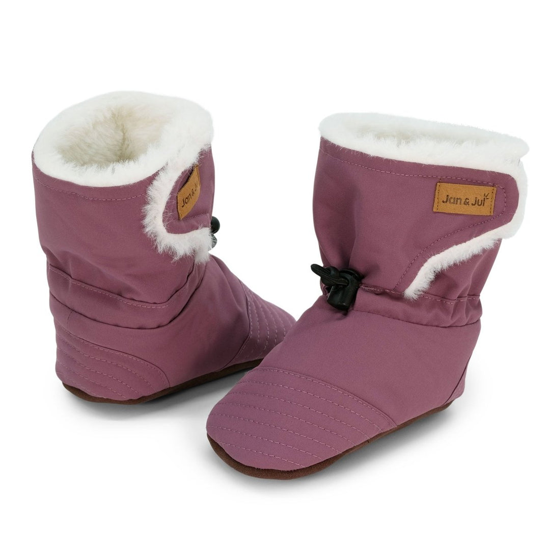 Jan & Jul Baby Stay-Put Winter Booties – Dark Plum