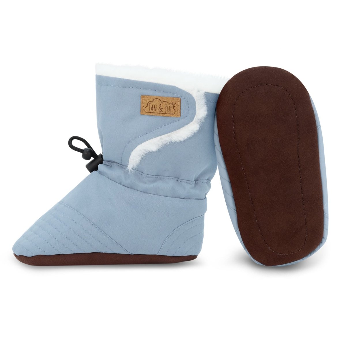 Jan & Jul Stay - Put Winter Booties | Dusty Blue - Nest and Sprout - Jan & Jul