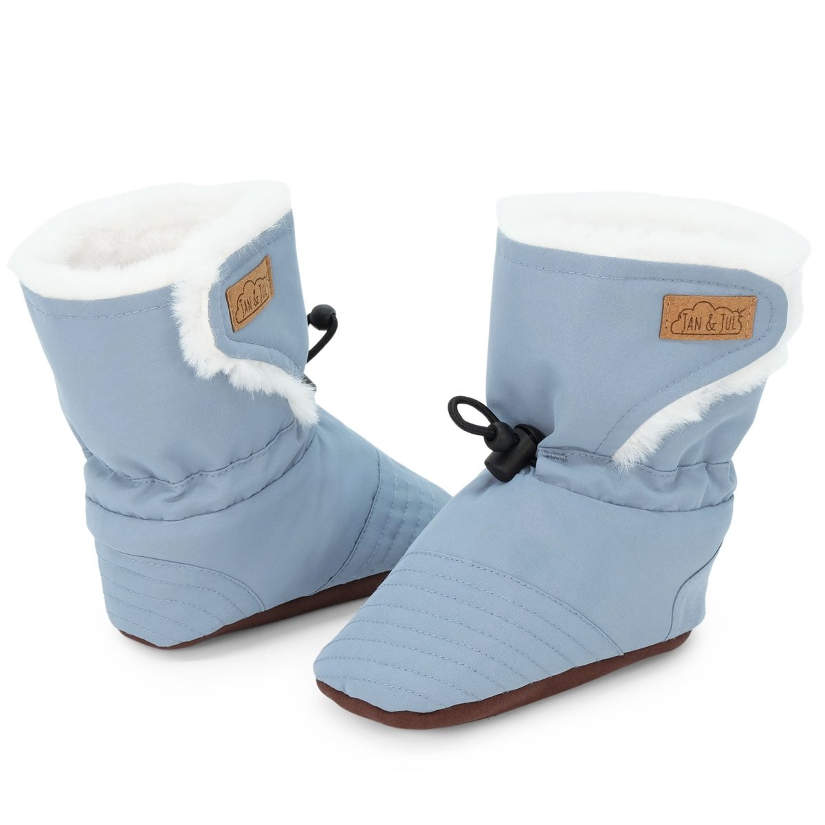 Jan & Jul Stay - Put Winter Booties | Dusty Blue - Nest and Sprout - Jan & Jul