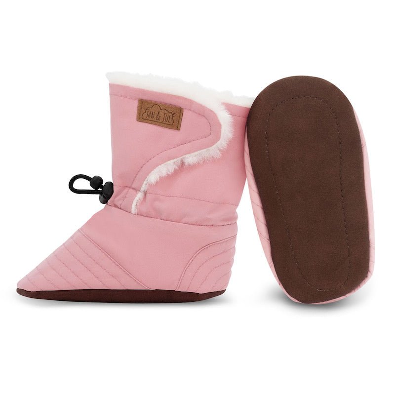 Jan & Jul Stay - Put Winter Booties | Dusty Pink - Nest and Sprout - Jan & Jul