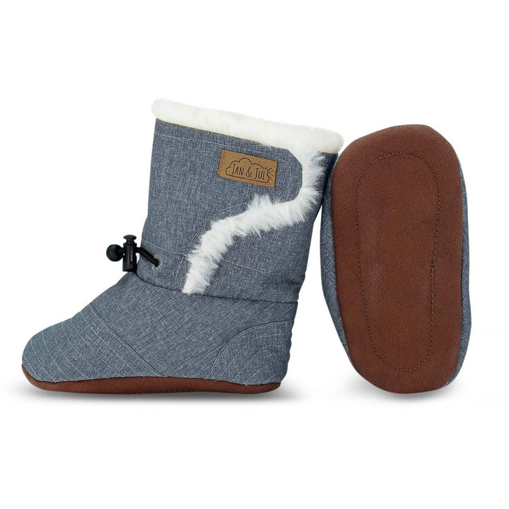 Jan &amp; Jul Stay-Put Winter Booties – Heather Grey - Nest and Sprout-Jan &amp; Jul