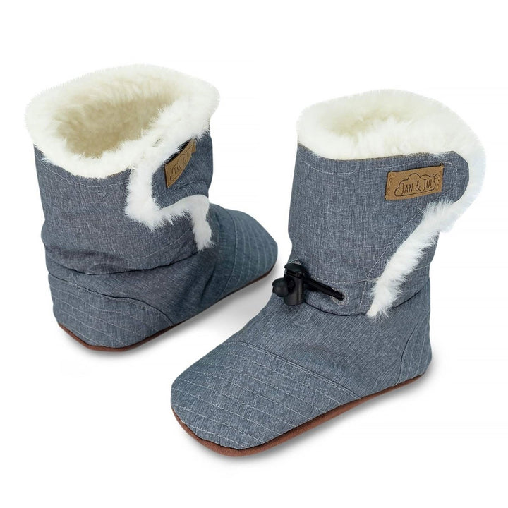Jan &amp; Jul Stay-Put Winter Booties – Heather Grey - Nest and Sprout-Jan &amp; Jul