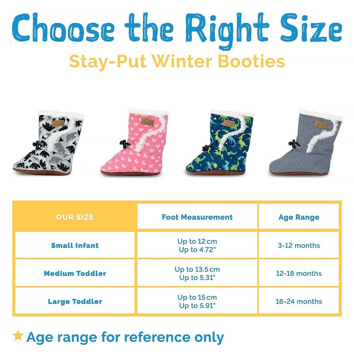 Jan &amp; Jul Stay-Put Winter Booties – Heather Grey - Nest and Sprout-Jan &amp; Jul