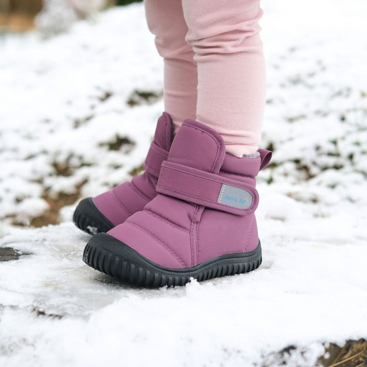 Jan & Jul Kids Insulated Ankle Boots – Dark Plum - Nest and Sprout-Jan & Jul