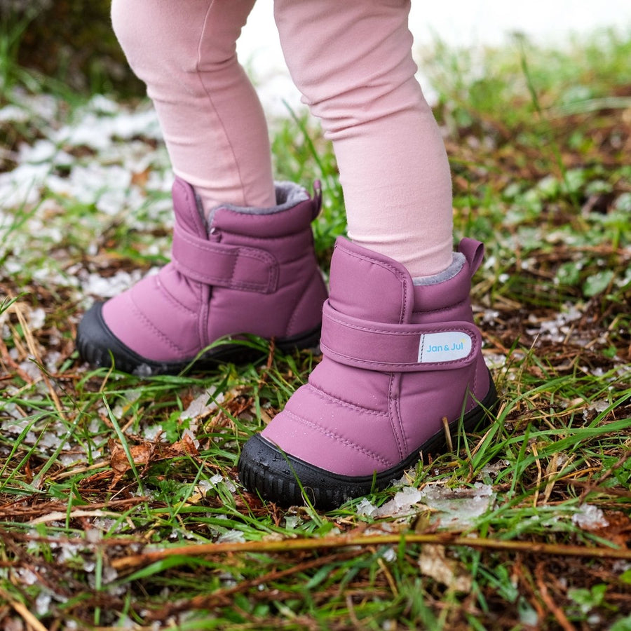 Jan & Jul Kids Insulated Ankle Boots – Dark Plum - Nest and Sprout-Jan & Jul