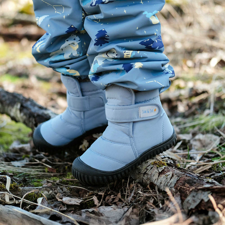 Kids Insulated Ankle Boots | Dusty Blue