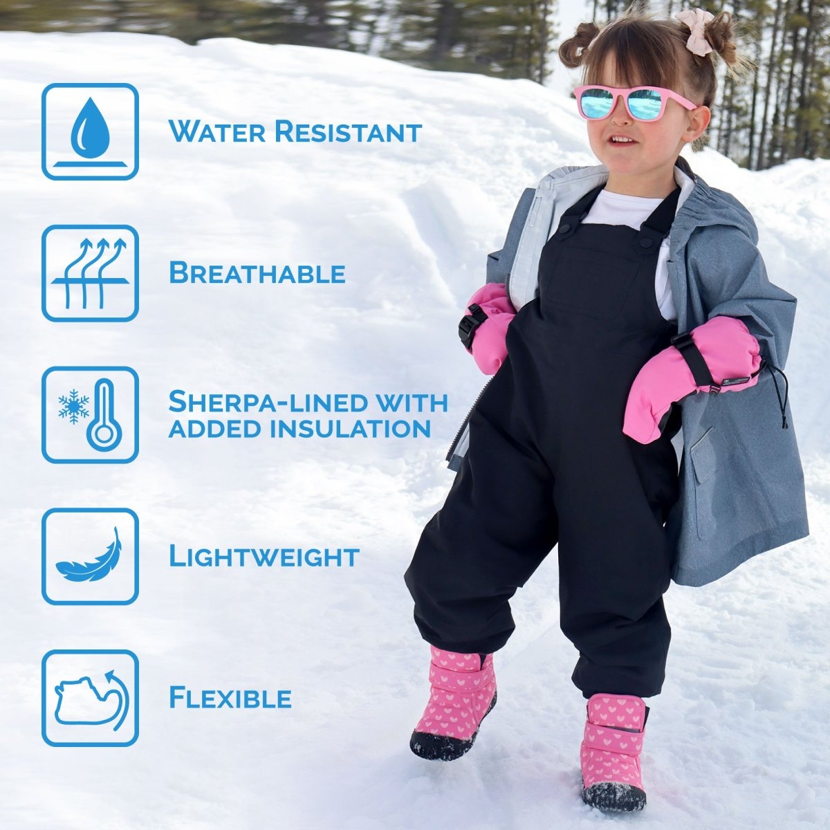 Kids Insulated Ankle Boots | Navy Forest - Nest and Sprout - Jan & Jul