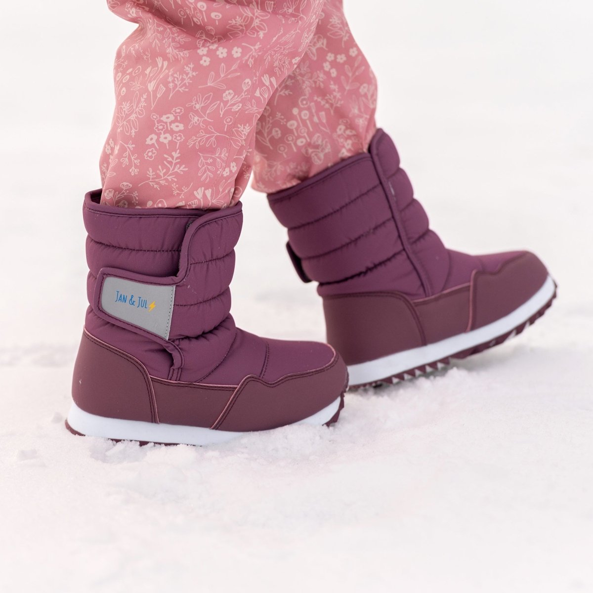 Jan & Jul Kids Tall Puffy Winter Boots – Dark Plum - Nest and Sprout-Jan & Jul