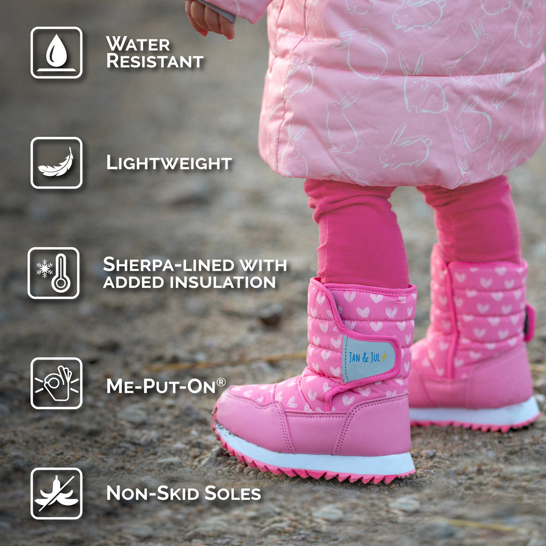 Toasty-Dry Tall Puffy Winter Boots | Dusty Pink