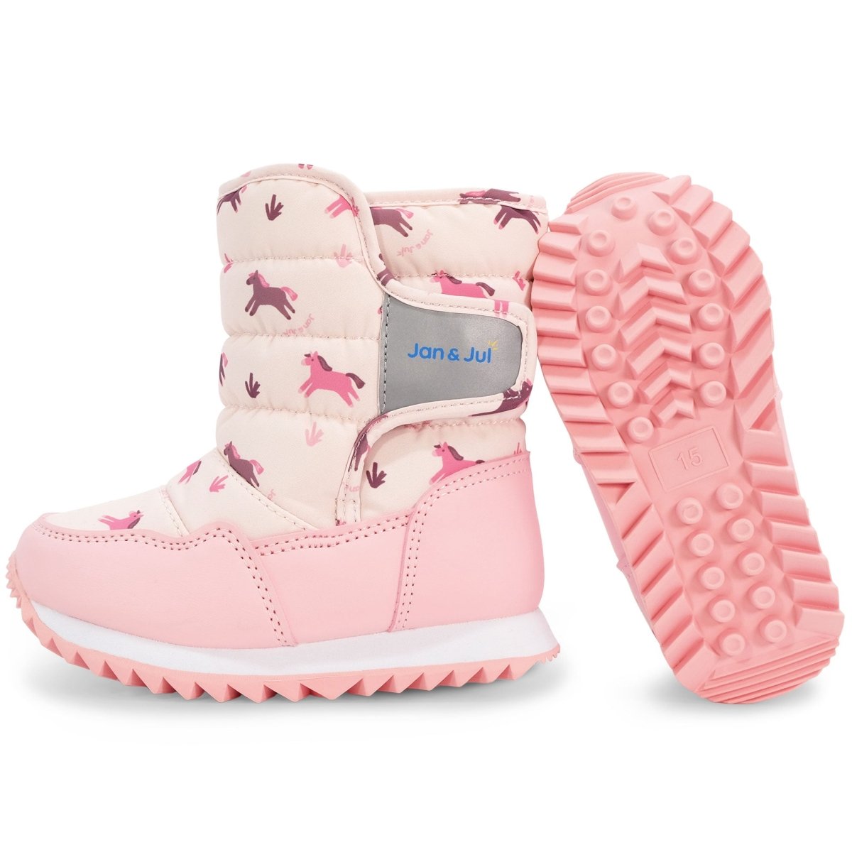 Jan & Jul Winter Boots – Toasty-Dry Tall Puffy – Pink Ponies - Nest and Sprout-Jan & Jul