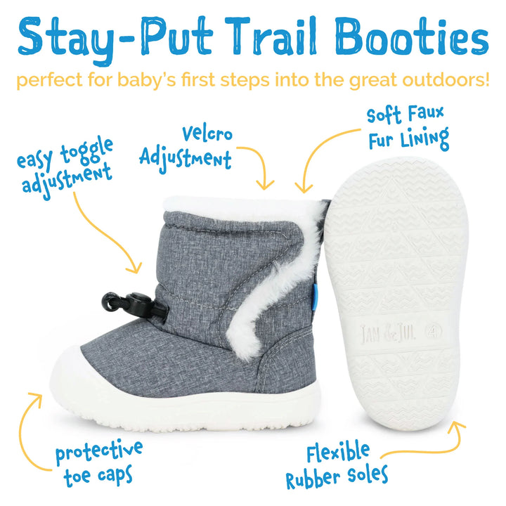 Stay-Put Trail Booties | Soft Brown