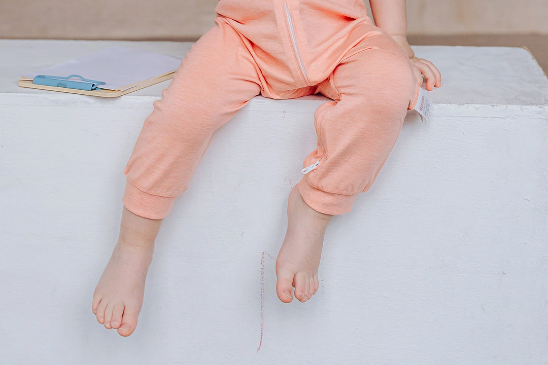 Bamboo Jersey Footed Sleep Bag | 0.5 TOG in Coral Almond