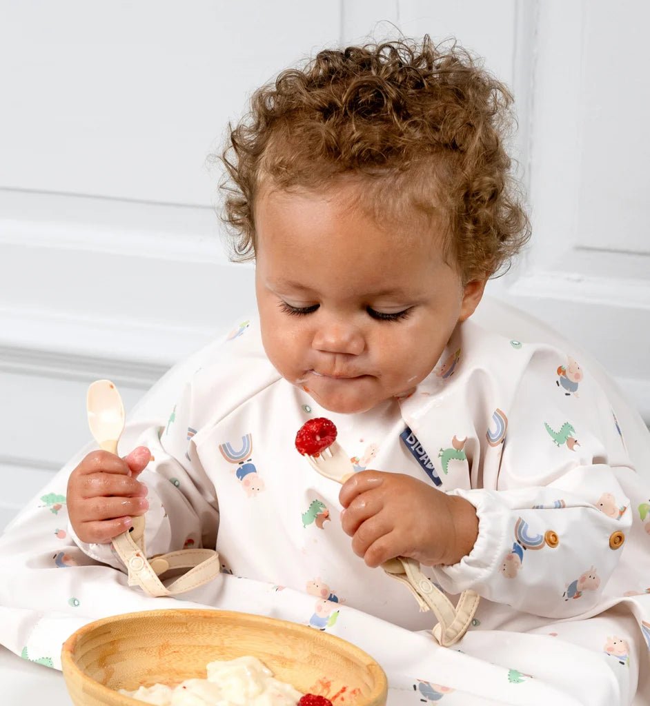 Bibado Handi Cutlery Attachable Baby Cutlery Set - Fawn - Nest and Sprout-Bibado