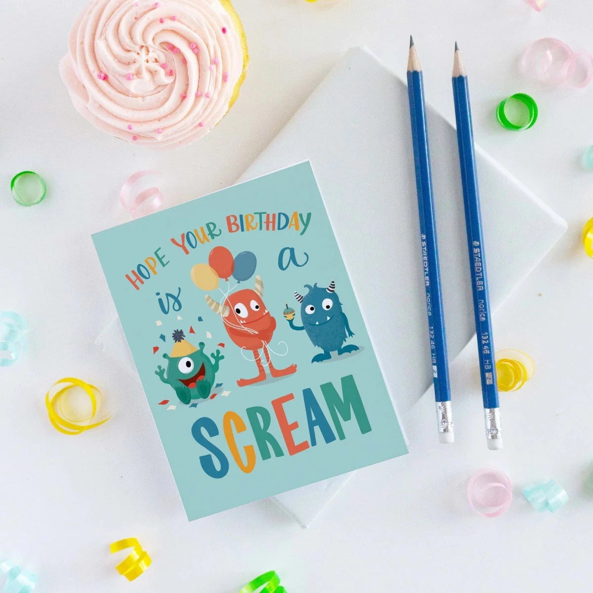 Monster Birthday Card for Kids - Nest and Sprout - Pedaller Designs