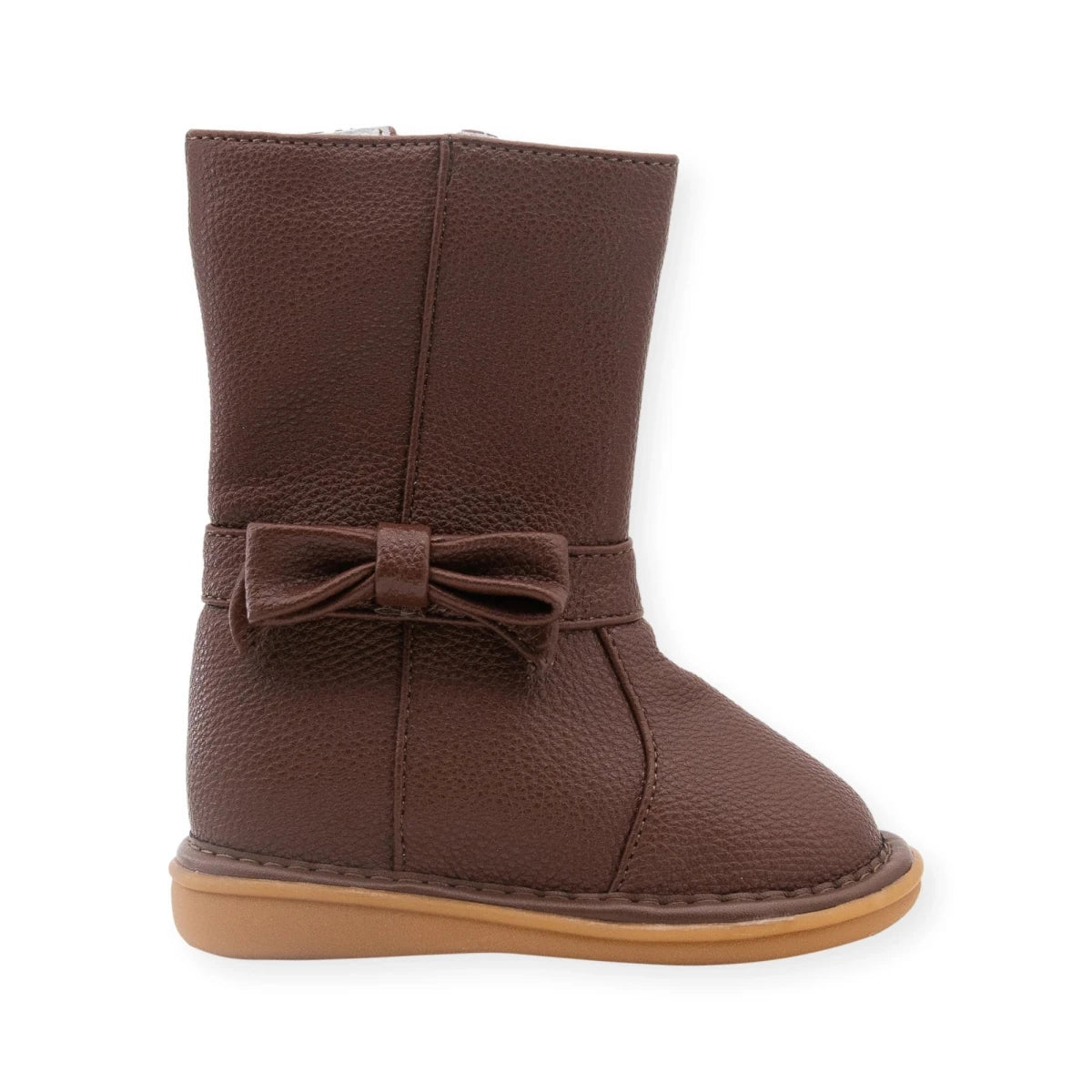 Bow Boot Brown | Size 3 | FINAL SALE - Nest and Sprout - Wee Squeak Shoes