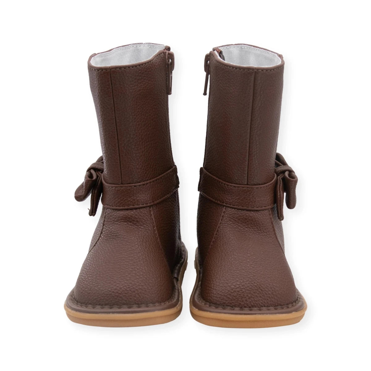 Bow Boot Brown | Size 3 | FINAL SALE - Nest and Sprout - Wee Squeak Shoes