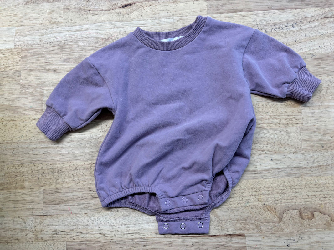 Tal & Love Lilac Bubble Romper | Size 0–3M