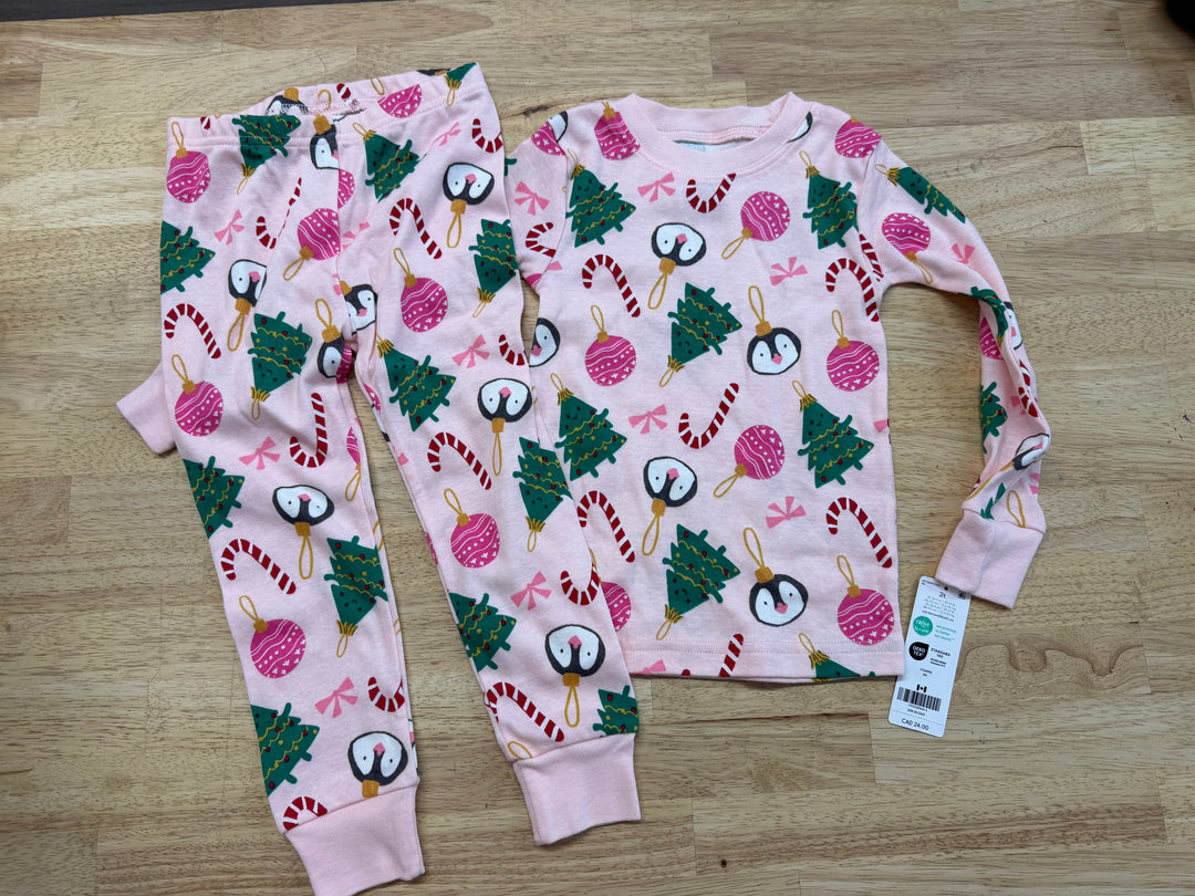 Carter's Holiday Ornament PJ Set – 2T | Light Pink | NWT | Holiday