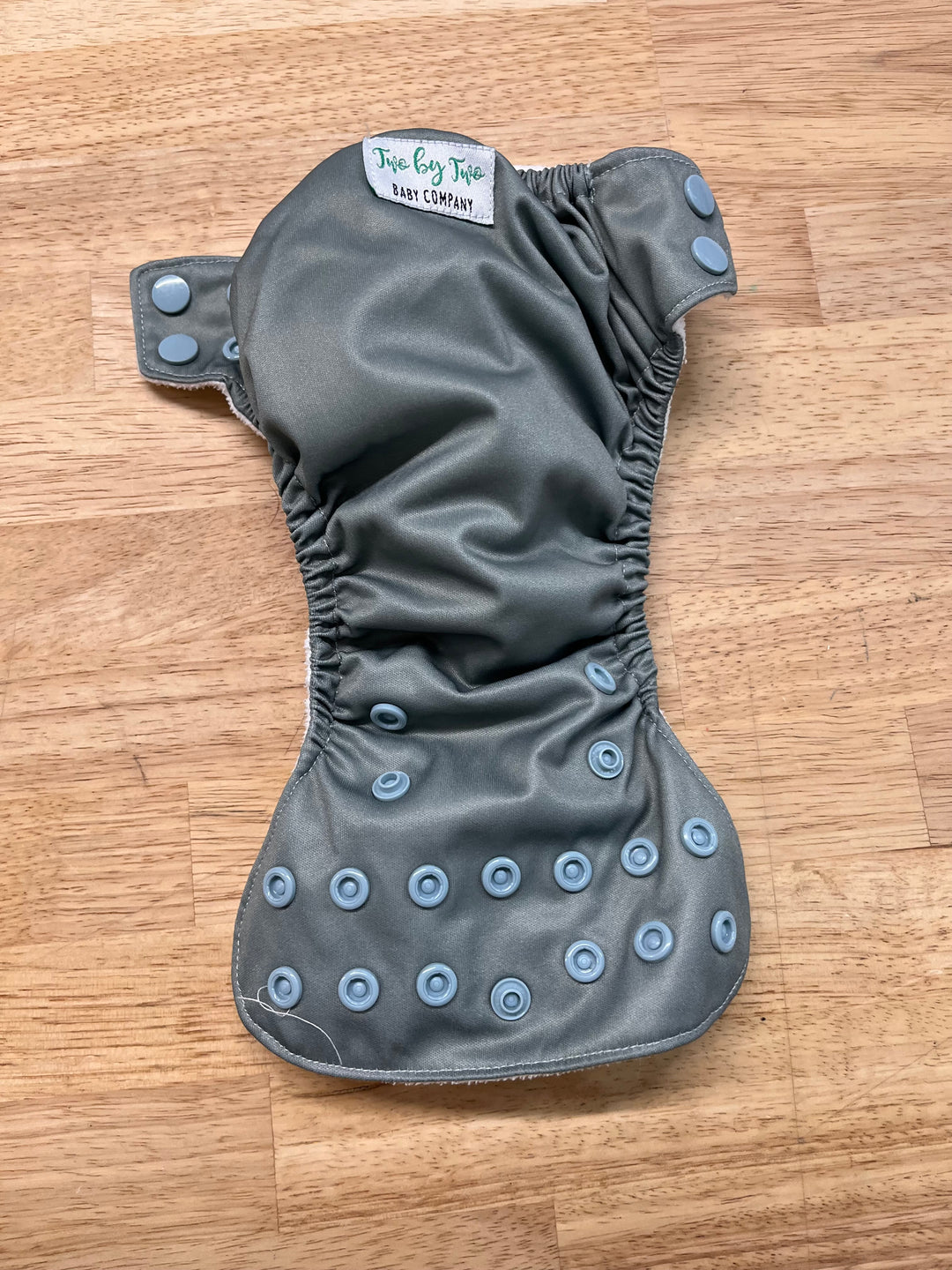 Two by Two Newborn All-in-One Diaper – Light Grey