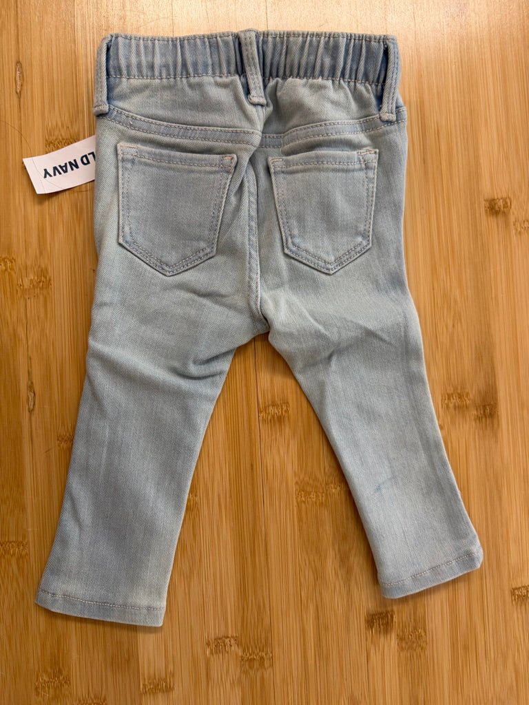 Old Navy Rock Star Jeggings –18M | Light Wash Heart Knees | NWT - Nest and Sprout-Consignment