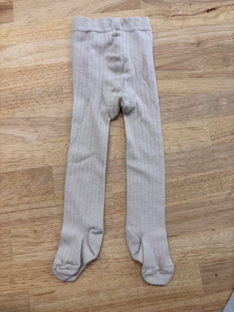 Pehr 6 - 12M Ribbed Tights Beige - Nest and Sprout - Consignment