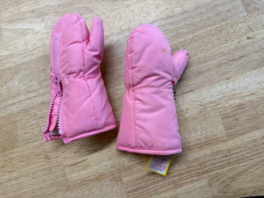 Hot Paws Convertible Mittens Pink | Size 12–24M - Nest and Sprout - Consignment