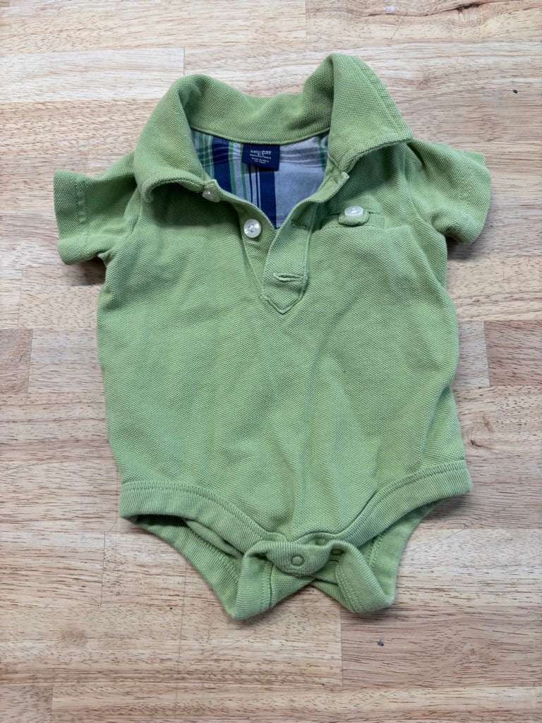 Baby Gap Polo Bodysuit – 0 - 3M Green - Nest and Sprout - Consignment