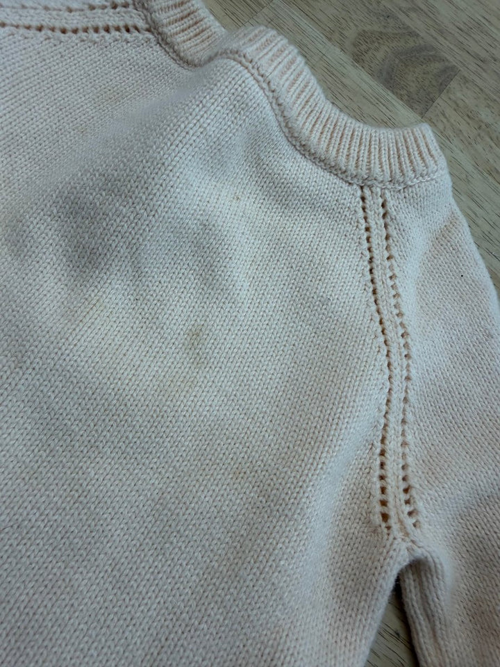 Jamie Kay Peach Ruffle Peplum Knit Sweater – 1Y | Play - Nest and Sprout-Consignment