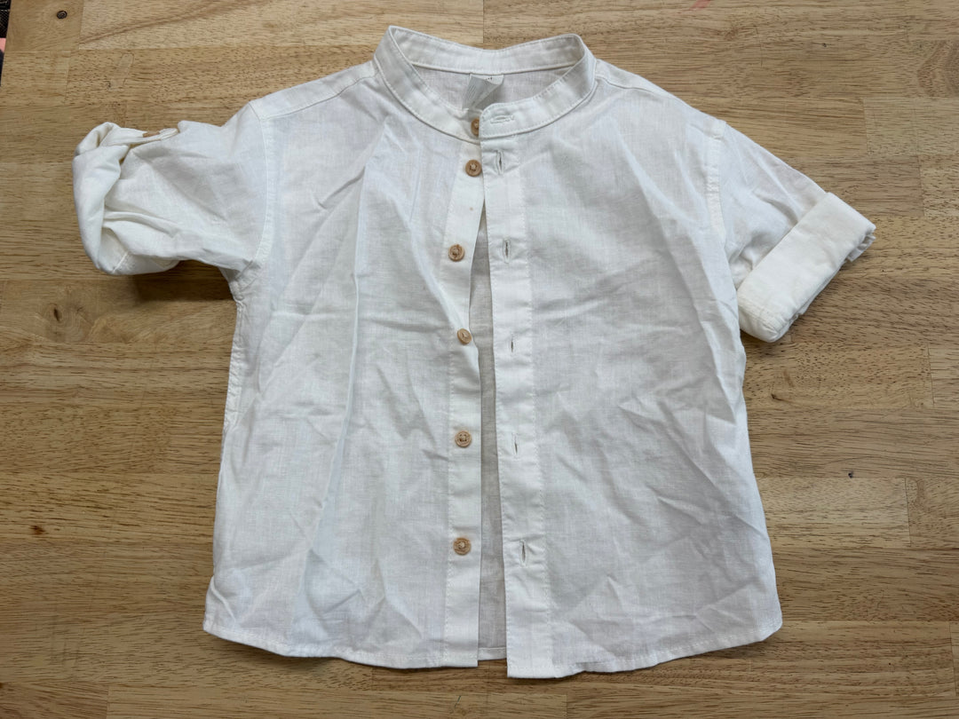 H&M Linen Button Down Shirt – 2T | White