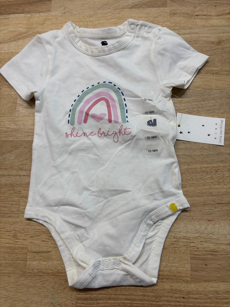 Little Earthling Cream Bodysuit New With Tags | Size 12–18M