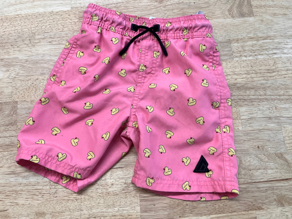 Ripzone Duck Swim Trunks – 4T | Pink & Yellow