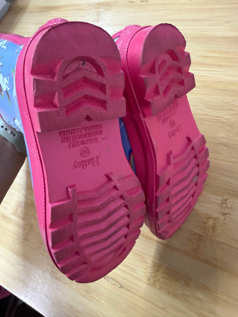 Hatley Unicorn Rain Boots – 13 (EU 31) | Lilac & Pink