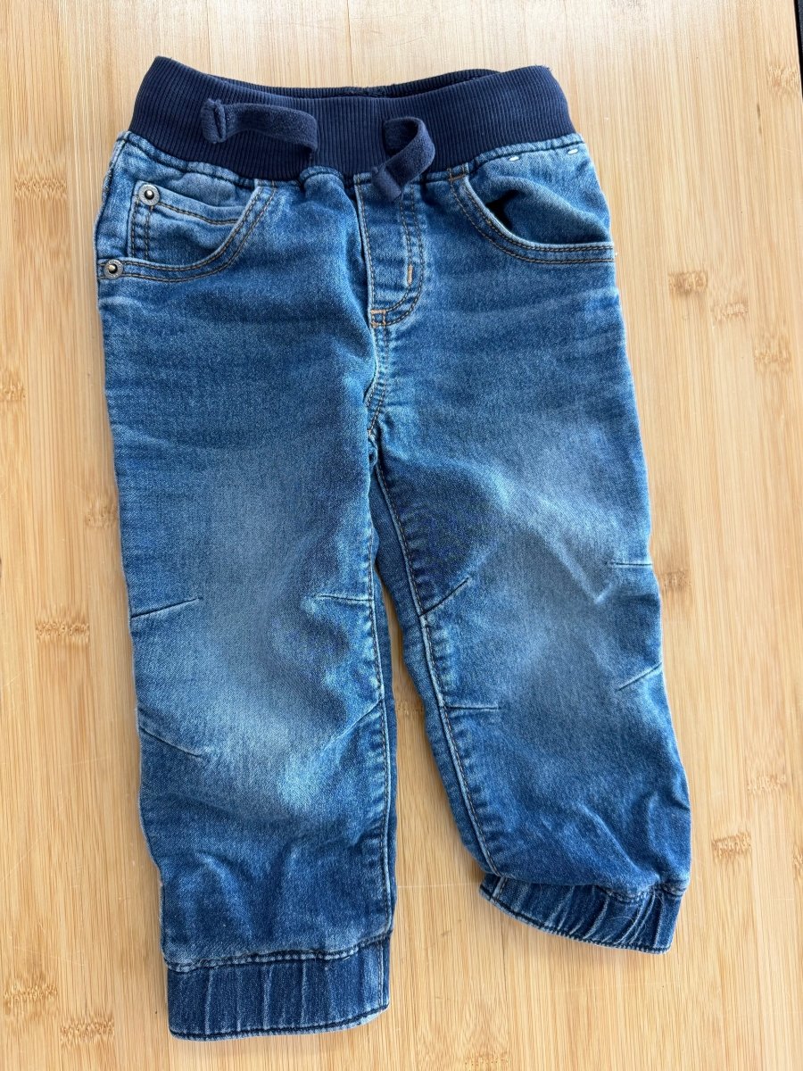 Gymboree Cuffed Ankle Jeans – 12-18 Months | Elastic Waist - Nest and Sprout-Consignment