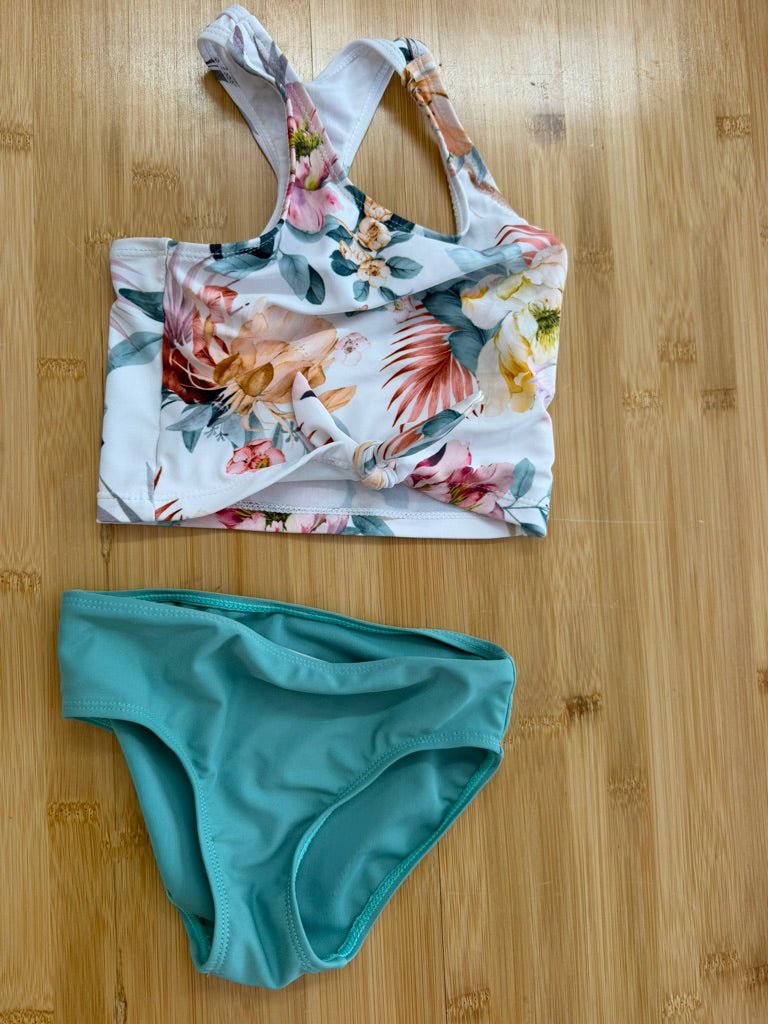 M.I.D. Floral Two-Piece Swimsuit – 4 | Tankini Top & Bottoms - Nest and Sprout-Consignment