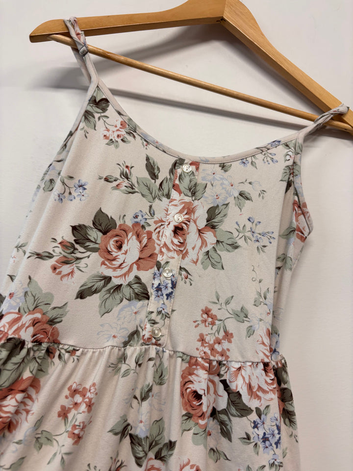 Cream Floral Dress – Estimated Size 12