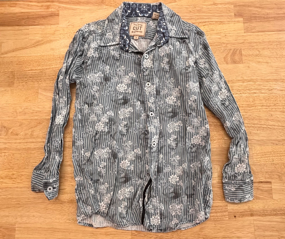 The Little Cut by 2 Blonds Size 7 Shirt – Tropical Stripe