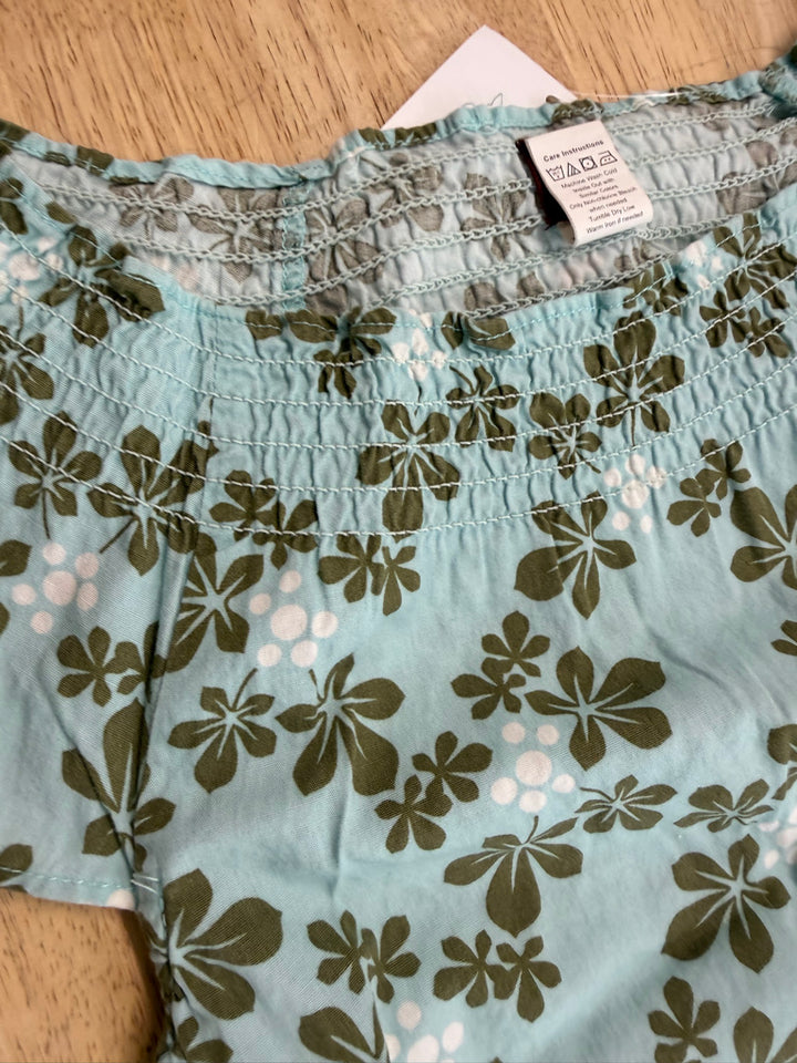 Tea Collection Dress – 5 | Wash Blue with Green Fauna Print | Play Condition