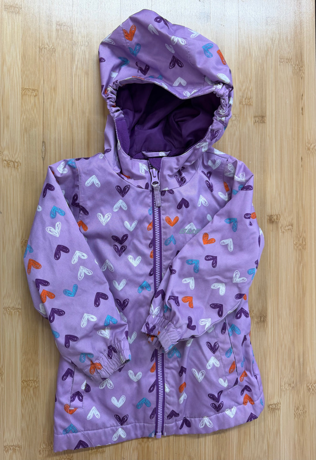 Gusti Rain Jacket – 3T | Hearts | Fleece Lined