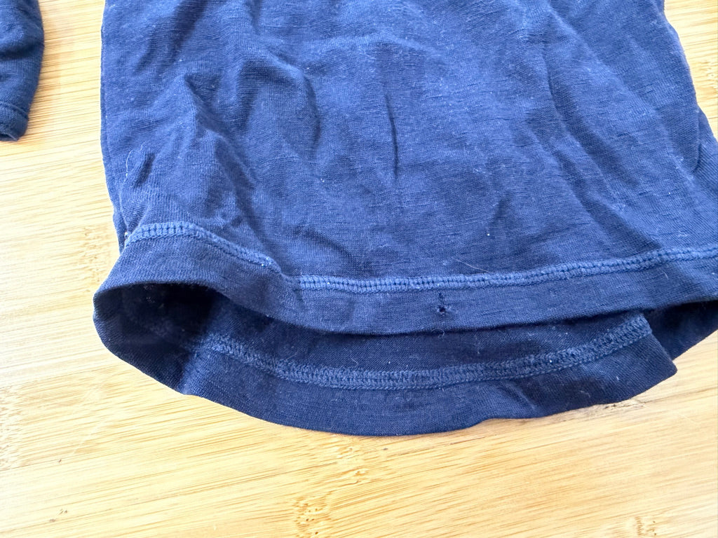 Iksplor Merino Long Sleeve Top – 12–24M | Small Hole at Hemline