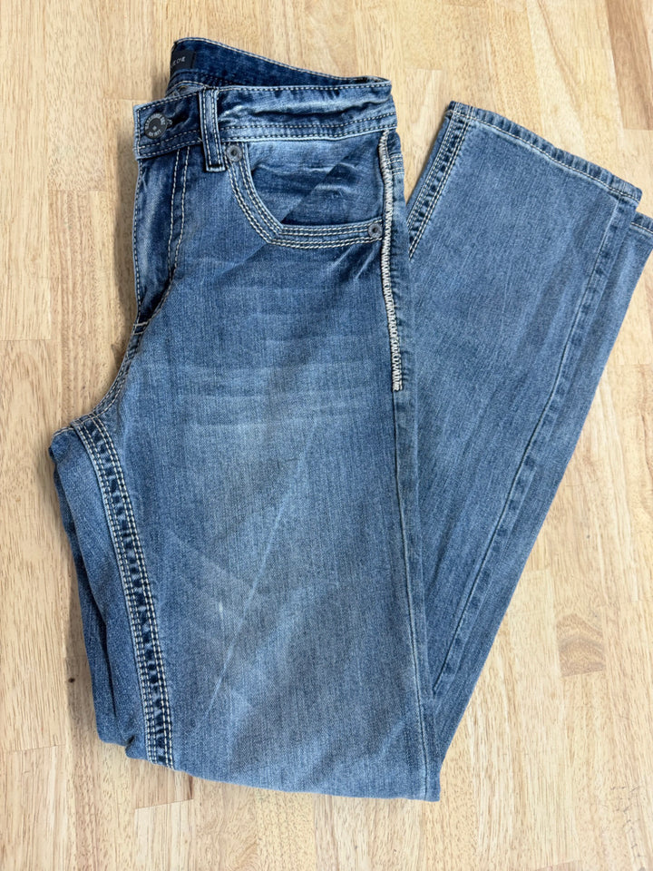 Warehouse One Slim Straight Jeans – 28/34 | Light-Medium Wash