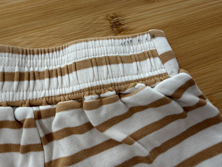 Little & Lively Shorts – 1–2Y Est. | Cream & Brown Stripe | Play