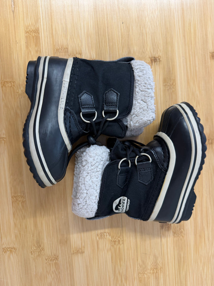 Sorel Waterproof Galosh Boot – 10 (EU 27) | Black Faux Fur Removable Liner | Play