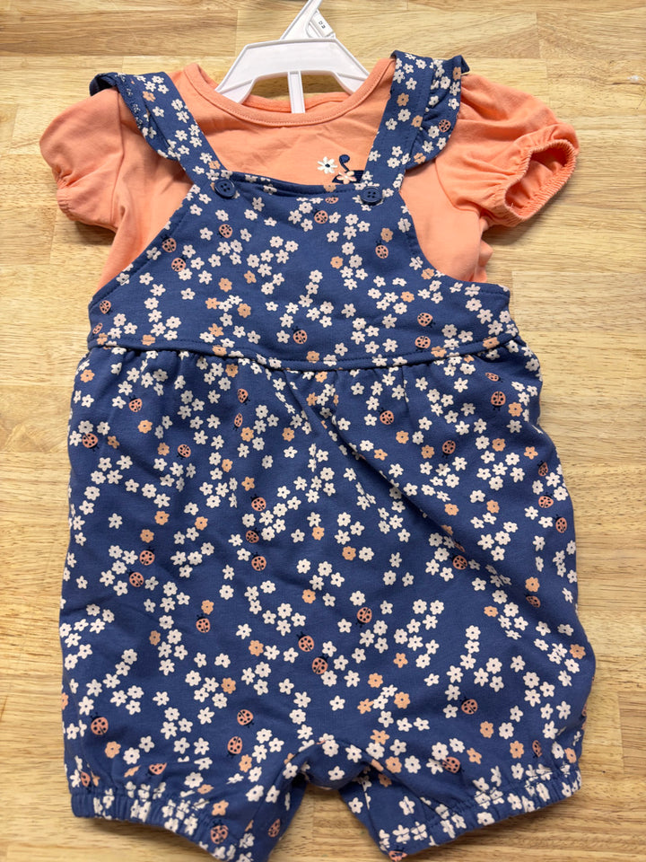 Pekkle Overall Set – Size 12M Orange and Blue NWT/NWOT
